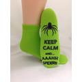 Lime Green Adult XL Ankle Length Comfort Slipper Socks